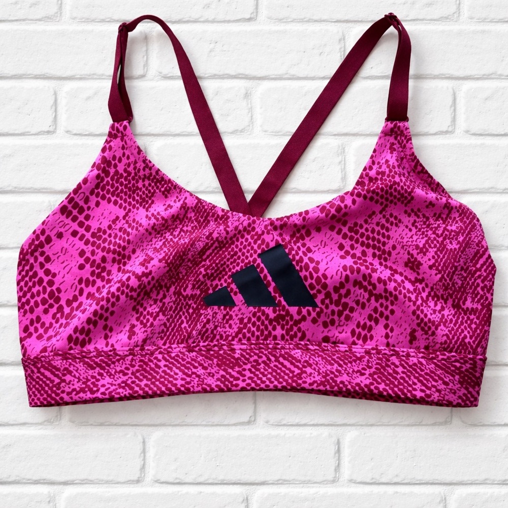 Adidas Women's Patterned Pink Sports Bra